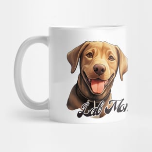 Chocolate Lab Mom T-Shirt - Dog Lover Gift, Pet Parent Apparel Mug